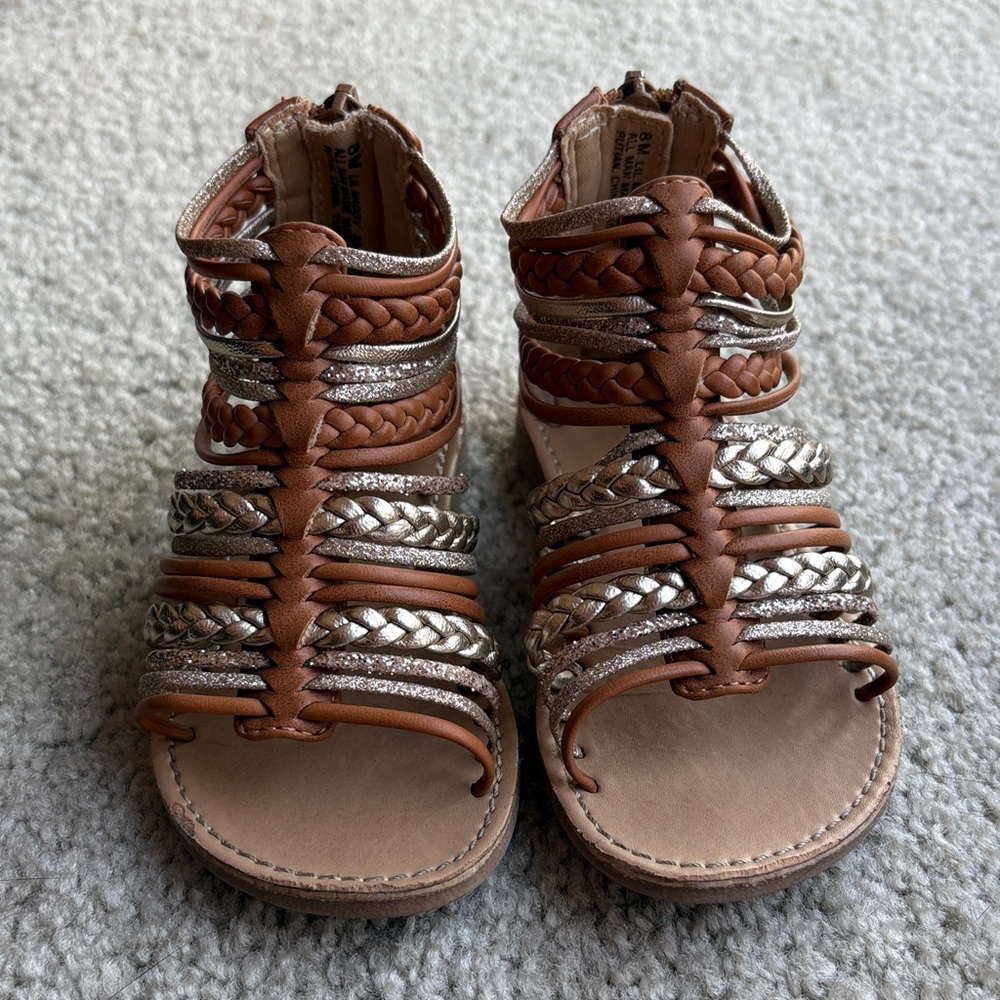 Kelly & Katie Braided Gladiator Sandals, Girl Toddler, Size 8